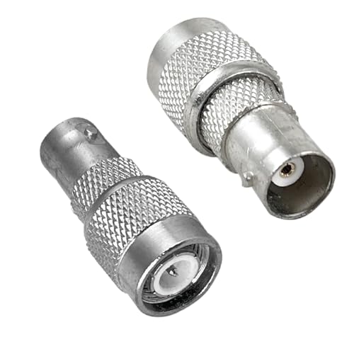 Image of MX TNC Male to BNC Female Connector - Coaxial Adapter for RF Antenna, CCTV, Ham Radio, Test Equipment, 50-Ohm Coax Cable, Wireless Systems, RF Signal Transmission