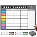 The Magnet Shop Magnetyczny planer tygodniowy A4 i długopis do wycierania na sucho. Utrzymaj swoją dietę, odżywianie i ćwiczenie fitness. Używaj z rodziną w domu, kuchni, lodówce lub na siłowni. (kolor 2, A4)