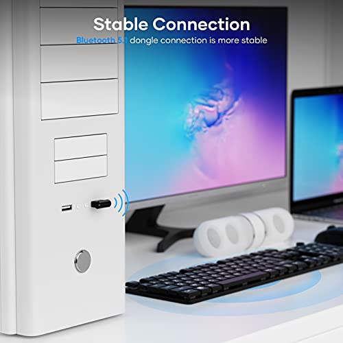 Bluetooth Adapter For Pc, Xdo Usb Bluetooth Adapter 5.1 Edr, Bluetooth Dongle Wireless Bluetooth Receiver For Desktop, Laptop, Speaker, Mouse, Keyboard, Headphones Support Windows 11/10/8.1/8/7 #TOP2