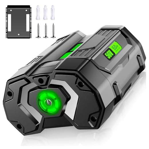【with Wall Holder】56V 5.0Ah Replacement Battery for EGO 56V Battery BA2800T BA4200 BA5600T BA1400, Compatible with EGO 56 Volt Battery Power+ Tools STA1500 ST1502LB CS1604 LB4800 LB6504 LB5804 HT2400