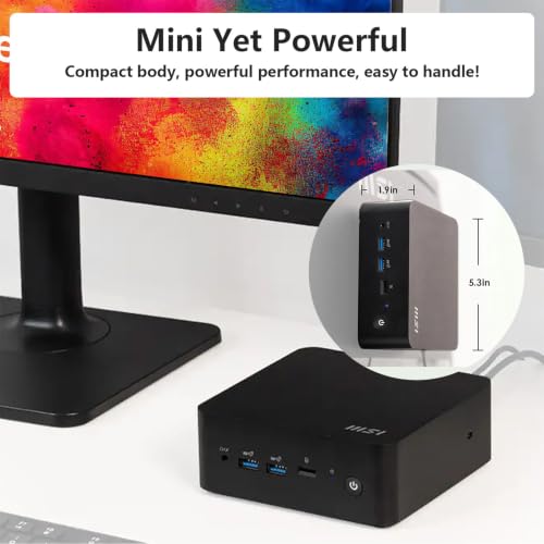 Image of msi Cubi NUC Business MFF Desktop, Intel Core i7-1365U, 16GB DDR5+1TB SSD | Professional Mini PC, MicroSD Card, Wi-Fi 6, Windows 11Pro, Thunderbolt, Support 4K Display for Multitasking at Work /Home
