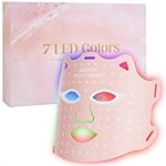 Red Light Therapy for Face, Led Face Mask Light Therapy, 7 Colors LED Face Mask Light Therapy At Home, Pink