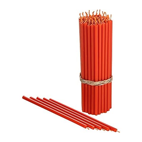 Danilovo Natural Beeswax Taper Candles - Orange Cover