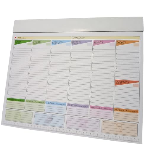 planning settimanale da tavolo 2026 | MAXI A3 planner settimanale