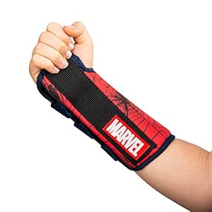 DonJoy Advantage Comfort Wrist Brace for Youth/Kids Featuring Marvels Captain America, Spider-Man to aid sprains strains Support tendonitis Carpal Tunnel – Spider-Man X-Small – Right