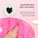 Fuzzy Dice for Rear View Mirror with Suction Cup,Cute Mirror Dice Decorates Car Accessories Interior,Stylish Car Hanging Ornament Car Dice Increasing Driving Pleasure (Pink)