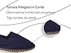Men's and Women's Canvas Espadrilles, Slip On Summer Shoes, Classic Low Espadrilles Rubber Bottom, dark blue, 6 UK #4