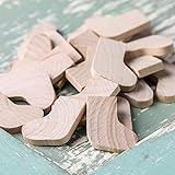 Unfinished Wood Mini Christmas Stocking Cutouts Pack of 30 for Christmas Decorating, Crafts and DIY Projects Size - 1-1/4 inch high x 1 inch wide Ready to Paint and Decorate: Use the mini stockings in their natural finish or paint, stain, and embelli...