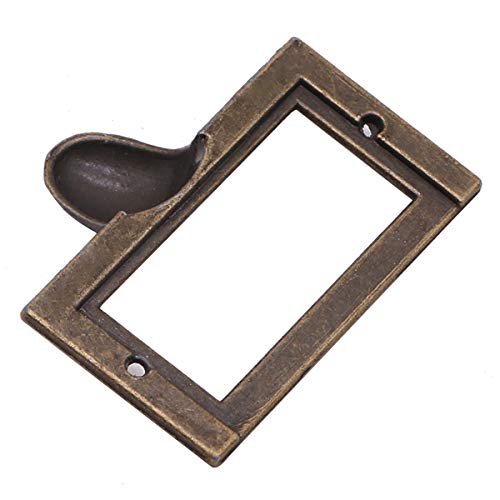 Lepohome 16 Pieces 58X46Mm Antique Bronze Card Holder Drawer Pull/Label Frames Card/Tag Pull/Cabinet Frame Handle/File Name Card Holder For Office Furniture Cupboard Cabinet Drawer Box Case Hardware #TOP3