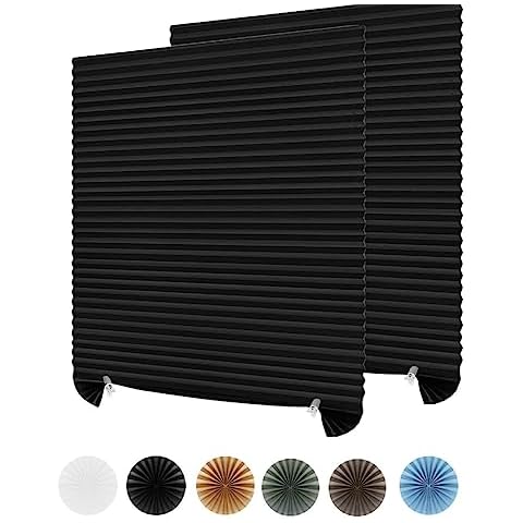 JStnana Cordless Temporary Pleated Blinds Cover