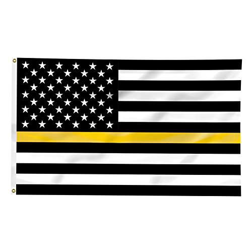 Pointview Flags Thin Gold Line American Flag - 3 by 5 Foot Flag with Grommets Pointview Flags Thin Gold Line American Flag - 3 by 5 Foot Flag with Grommets
