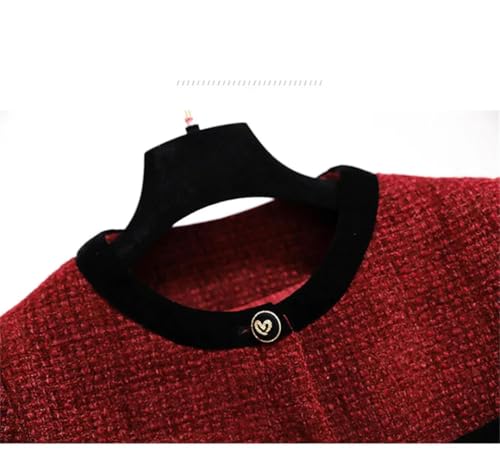 Women’S Tweed Two-Piece Set Vintage Chic Single Breasted Cropped Blazer Jacket+Long Skirt Suit Small Fragrant Outfits2