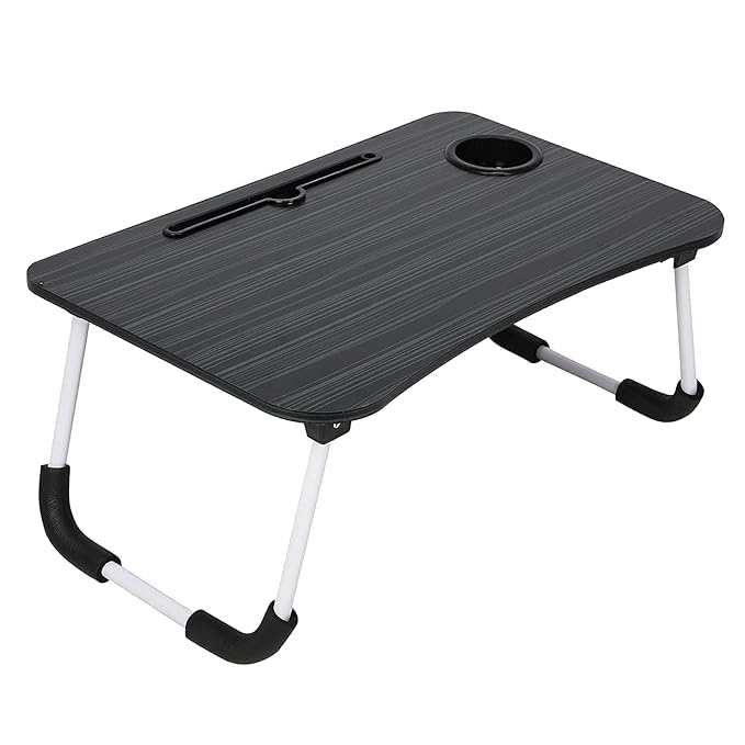 Rinzaa Multipurpose Foldable Laptop Table with Cup Holder,Tab Holder and Drawer Lap Tablet Desk with Cup Holder, Perfect for Eating Breakfast, Reading Book (B0DG5MQKDF) Amazon Price History, Amazon Price Tracker