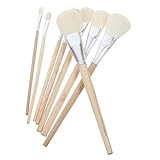 SHINEOFI Lot De 8 Pinceaux à Émail pour Poterie en Poils Naturels, Pinceaux Aquarelle Po...