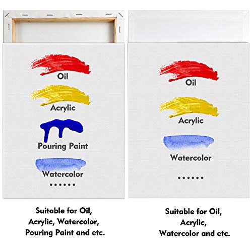 Canvas Boards For Painting Canvas Panels Multi Pack - 30 Pack 5X7, 8X10, 9X12, 11X14, Triple Primed Cotton Blank Canvas For Oil, Acrylic, Watercolor, Pouring Paint, Acid-Free For Artists, Kids #TOP3