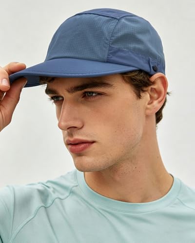 Image of CLAPE Snapback 5 Panel Hat for Men Flat Bill Funny Trucker Hats Running