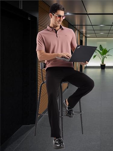 Image of STELLERS Men's Premium Softberry Pique Polo T-Shirt | Feather Touch Feel |Regular Fit| Odour Resistant| Anti-Static| Wrinkle Free | Quick Dry | Stretchable | Lightweight | Sweat-Proof