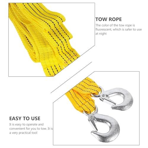 Cuerda de remolque para coche fluorescente de nylon resistente en pack de 2 piezas 3