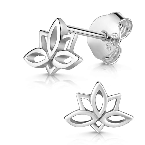 MATERIA by Matthias Wagner Lotusblumen Ohrringe Silber 925 Damen Ohrstecker klein SO-143