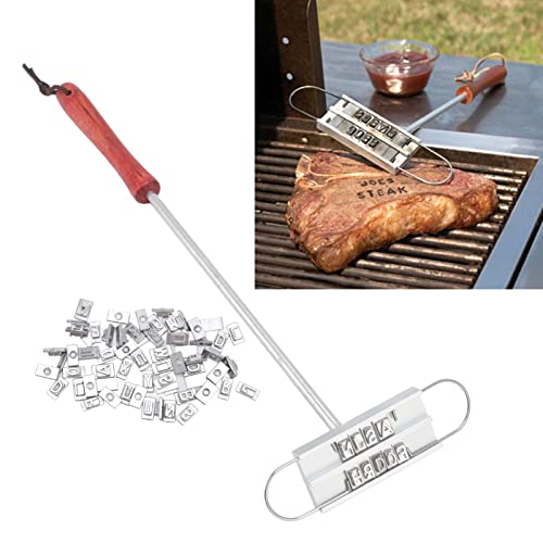 Hierro para marcar carnes con mango de madera miniatura 7