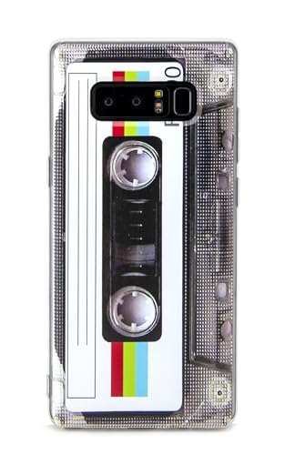 STINFIZTOL Phone Case Compatible with Galaxy Note 8 Case,80s Type Music Cassette Case Soft TPU Cover for Samsung Galaxy Note 8 6.3 inch Multicolor