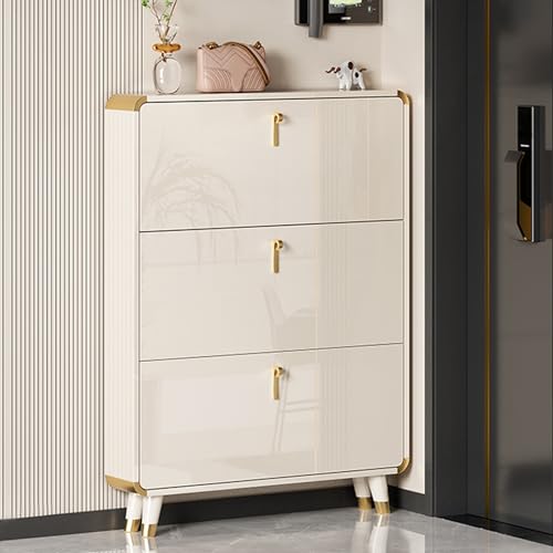 MRBVAOXVD Schlank Schuh Aufbewahrungsschrank - 3-Layer Flip Schublade...