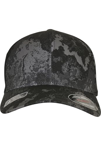 Flexfit Unisex Kappe Veil Camo™ Cap, Farbe Poseidon Black, Größe S/M