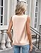 Zeagoo Silk Tank Tops for Women V Neck Satin Camisole Summer Dressy Casual Pleated Sleeveless Shirts Business Work Blouse Champagne