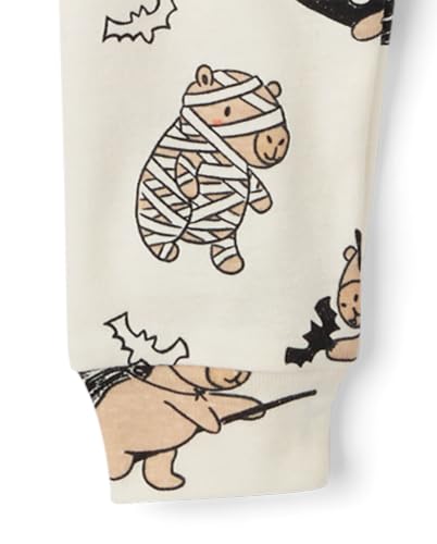 Image of The Children's Place Baby and Kids' Sibling Matching Halloween and Holiday Pajama Sets, Cotton