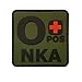 Produktbild LEGEEON Olive Drab OPOS O+ NKA OD Blood Type No Known Allergies Morale PVC Rubber Fastener Patch