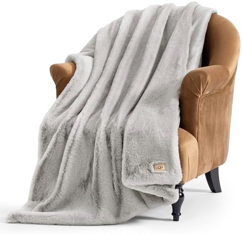 UGG Euphoria Faux Fur Throw Blanket, Oversized Warm Throw for Cou...