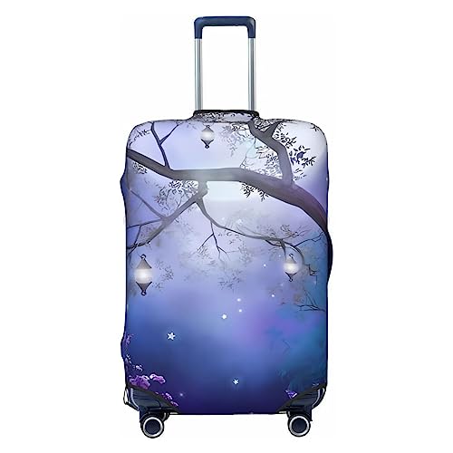 Housse de bagage colorée fleurs protection poussière fermeture éclair valise L