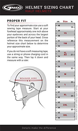 Gmax Hh-45 Motorcycle Street Half Helmet (Matte Black, Medium) #TOP4