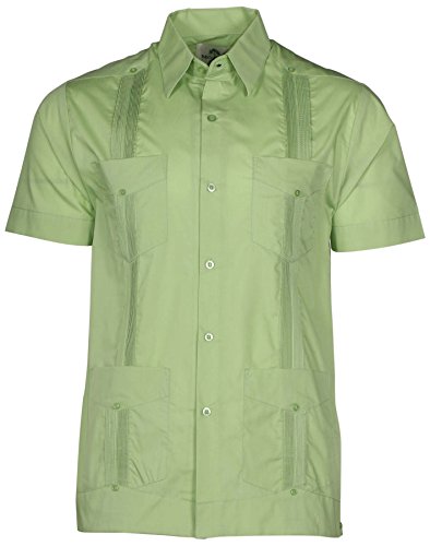 Guayabera Shirt Classic Poly Cotton Blend Short Sleeve NCM-16732