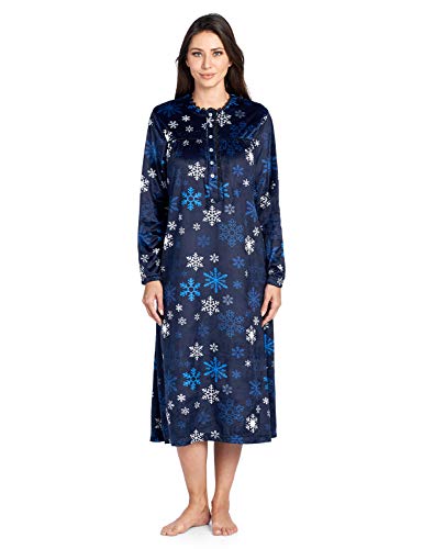 Ashford & Brooks Women's Micro Fleece Long Sleeve Nightgown