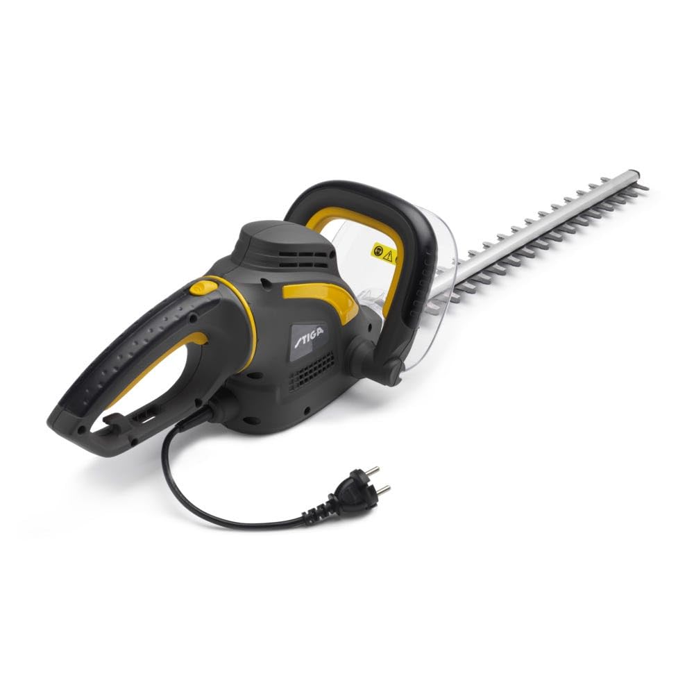 STIGA HT 105c - Cortasetos eléctricos (500 W), doble hoja 51 cm, espaciado de los dientes, 15 mm, peso 3 kg