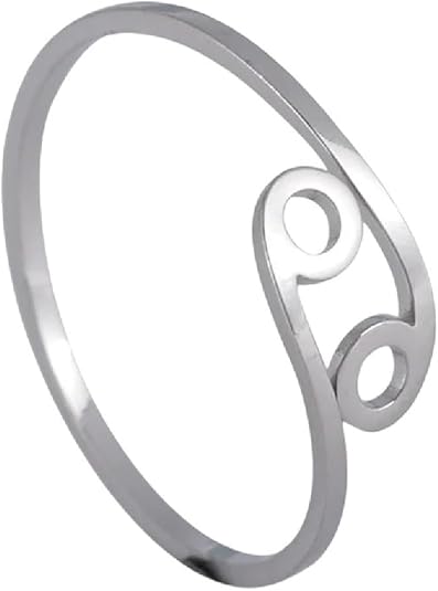 New 2026 Stainless Steel Zodiac Rings For Women 12 Star Signs Open Ring Aries Leo Virgo Gemini Pisces Scorpio Birthday Gift Jewelry Fashion Luxury Accessories Creative