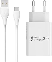Fast Charging Charger Type C for Samsung S25 Xiaomi Redmi 14C 14R 13C Poco M7 M6 Pro X6 C75 A13 Note 14 12 13 14T 11T 10T Turbo, Chargers Fast Universal Mobile QC 3.0 with USB-C Cable