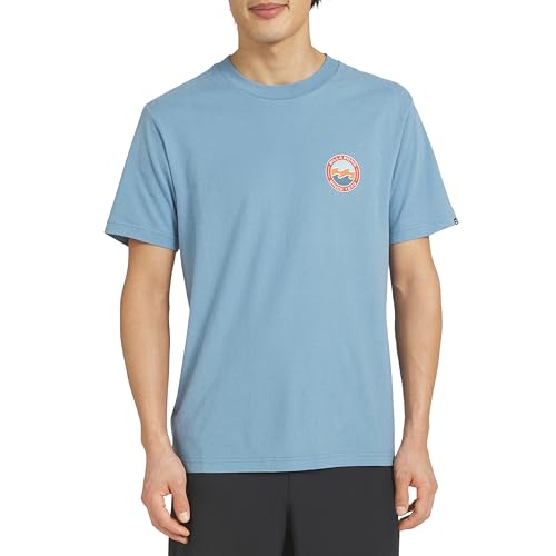 Billabong Mens Regular Fit Premium Soft Cotton Tee Short Sleeve T-Shirt Blue Shadow Large