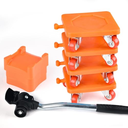 8 carrelli per traslochi mobili resistenti con ruote, capacità di 500 kg, per traslochi domestici e trasporto di mobili ed elettrodomestici pesanti senza sforzo