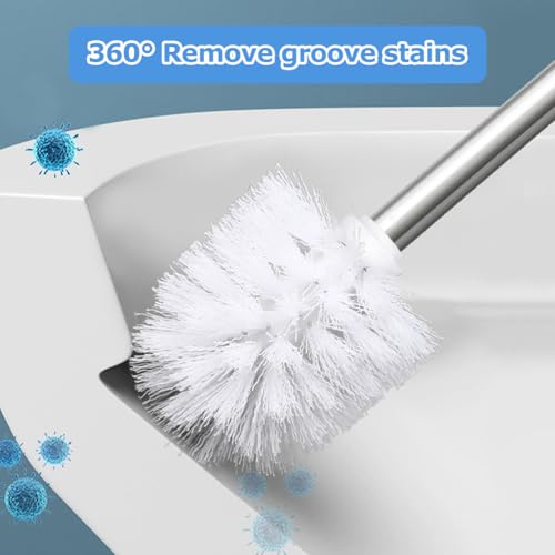 Image of 2pcs Toilet Brush Replacement Head, Plastic Replacement Toilet Bowl Brush Head, Toilet Brush Replacement, Toilet Bowl Brush Head Replacement Bathroom Cleaning Tool