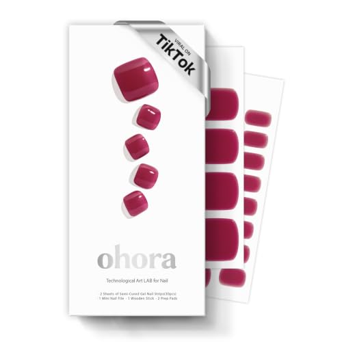 ohora Semi Cured Gel Pedi Strips | Purple, Solid | P Grape Jelly