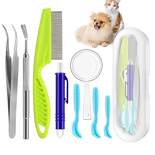 8 PCS Schützen Sie Ihre Familie mit Zeckenzange,Zeckenzange 8 In 1 Set Mit Etui-Etui für Mensch, Haustiere & Kinder - Effiziente Zeckenentfernung für Hunde, Katzen & Pferde