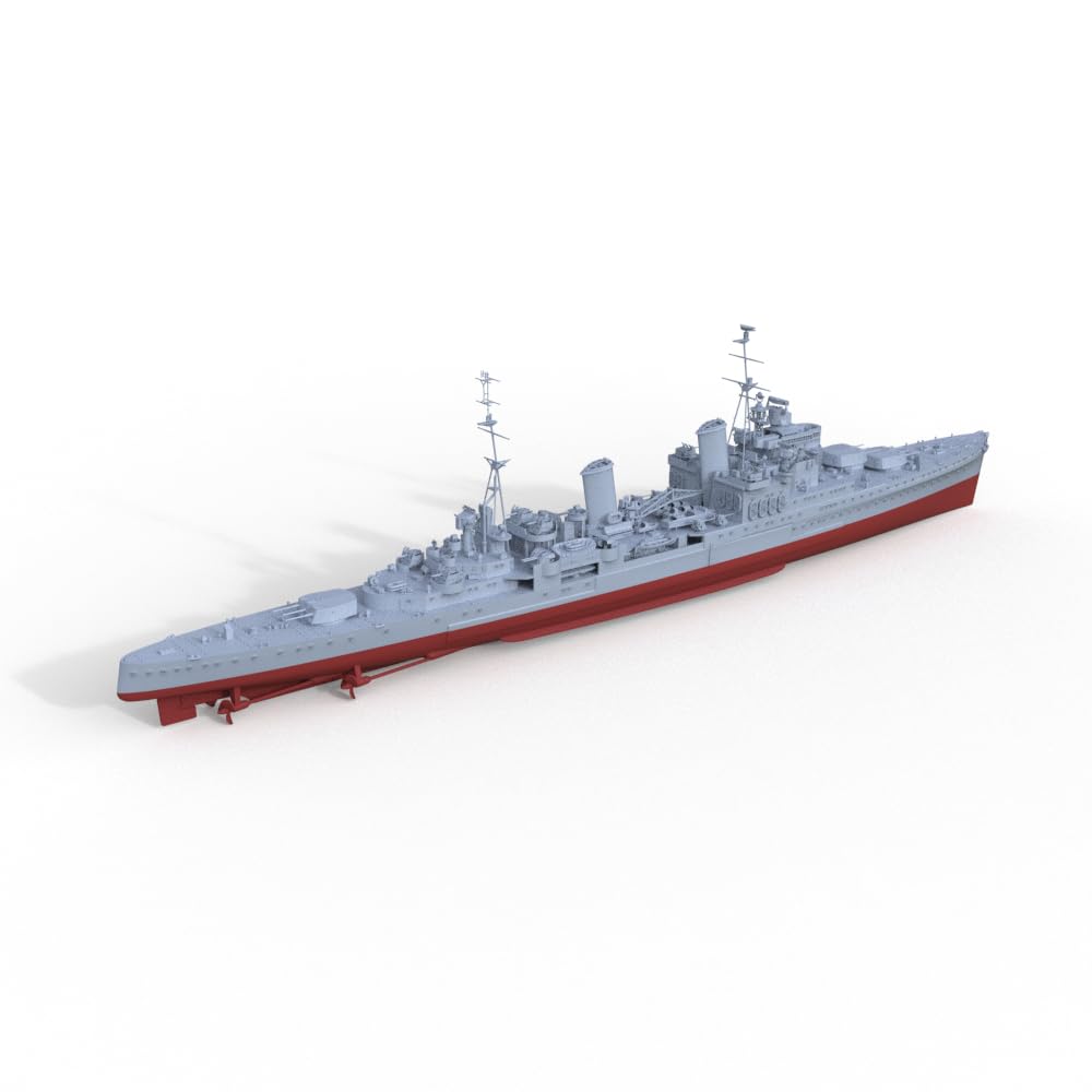 MRY-SFW SSC300603S-A 1/300 zestaw do budowy modelu wojskowego HMS Liverpool, lekki krążownik klasy Gloucester, pełny kadłub