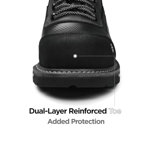 Image of SUREWAY Men's 6 inch Soft /Composite Toe Heavy Duty Waterproof Work Boot GoodyearWelt Oil /Slip Resistant Dual-Density Comfortable Outsole Crazy Horse Leather EH Construction Industrial Safety Work Boots