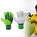 FytStycale Goalkeeper Gloves Goalie Gloves Thickened Antislip Wear Resistant Latex Football Gloves, Green, 9cm