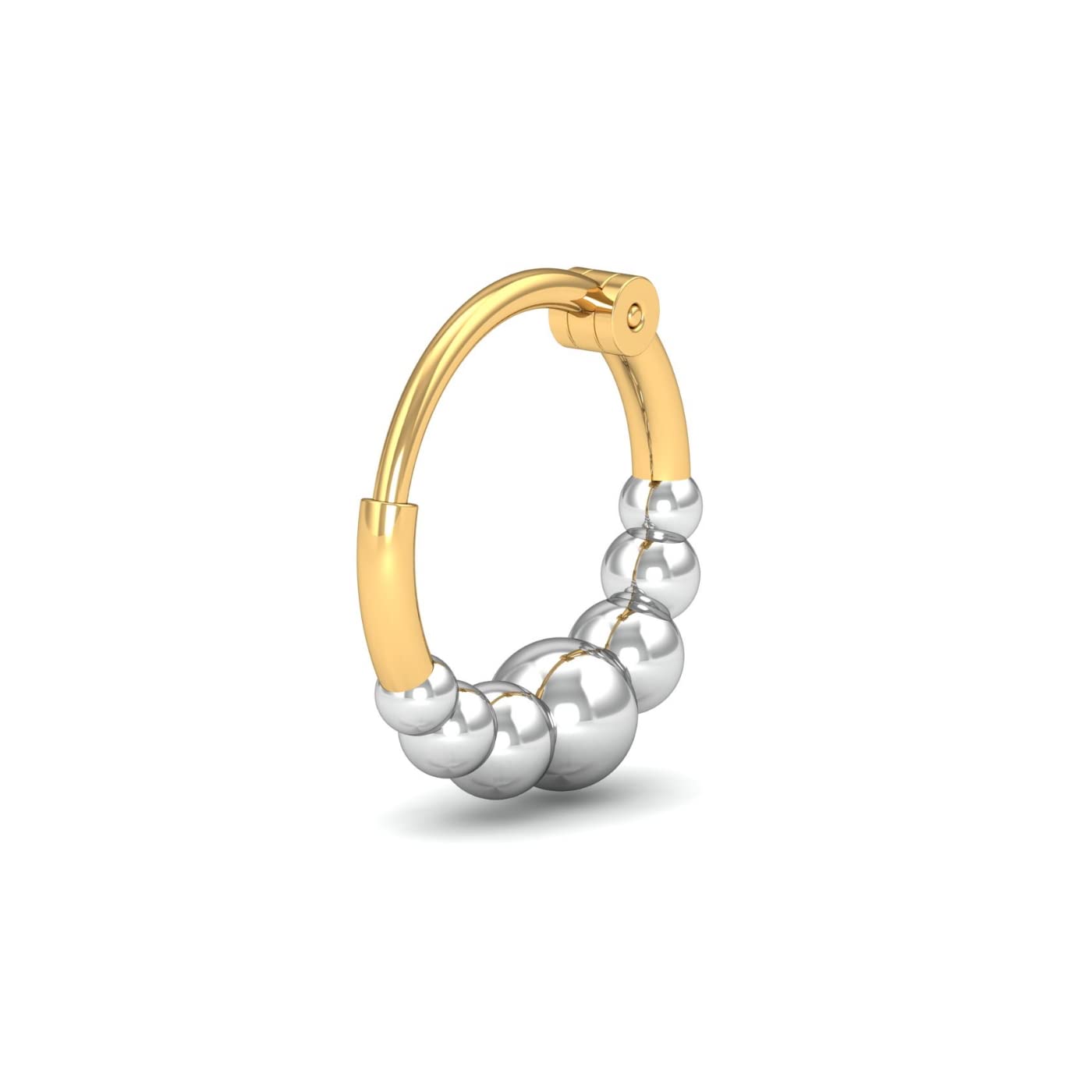 KuberBox 14K Yellow Gold Beads Nose Ring for Women (Piercing - Required, Closure - Clicker, Inner Diameter - 6 mm) (B0BYJCCSGX) Amazon Price History, Amazon Price Tracker