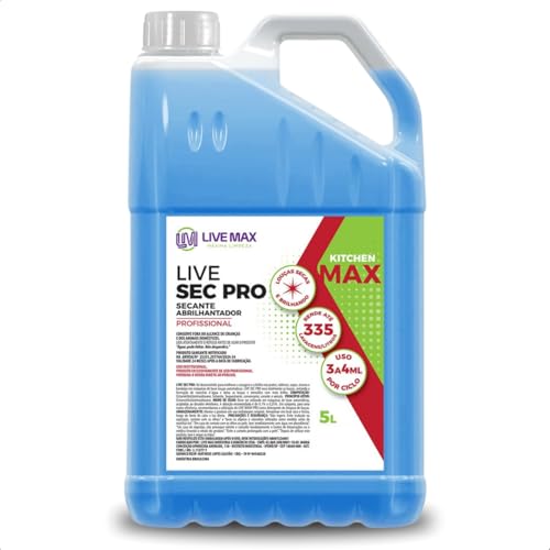Secante Abrilhantador Profissional para Maquina de Lavar Louças Live Sec Pro 5 Litros
