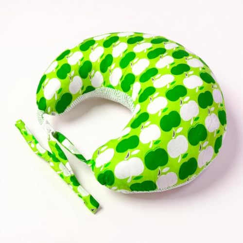 Image of VParents Multipurpose Baby Feeding Nursing Cum Maternity Pillow for New Born Cotton, Recommended for Maternity, Nursing, Medical Cheeky Cheeky (Green) 110502