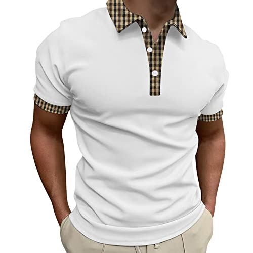 Polo homme coton manches courtes coupe ample tee-shirt col sport couleur unie